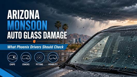 Arizona Monsoon Auto Glass Damage: What to Check